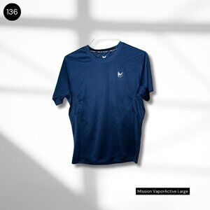 Mission VaporActive Performance Tee in Navy